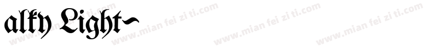 alky Light字体转换